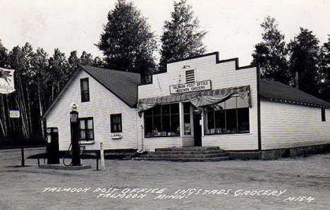 Talmoon Post Office and Ingstad's Grocery, Talmoon Minnesota, 1958