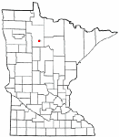 Minnesota state map showing the location of Tenstrike Minnesota