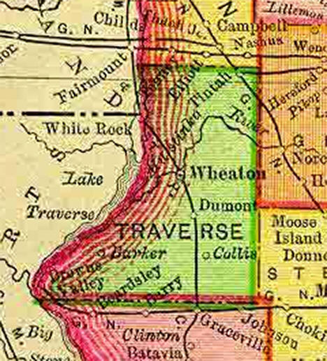 1895 Map of Traverse County Minnesota