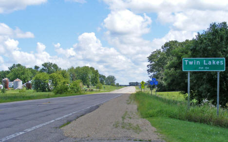 Population sign, Twin Lakes Minnesota, 2010