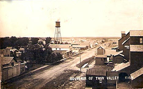 Street scene, Twin Valley Minnesota, 1910's?