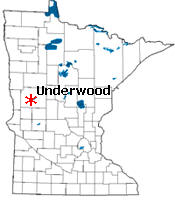 Location of Underwood Minnesota