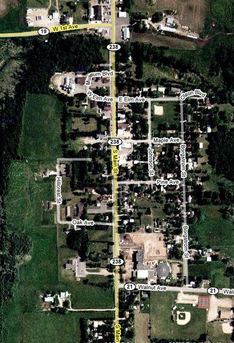 Aerial Photo of Upsala Minnesota