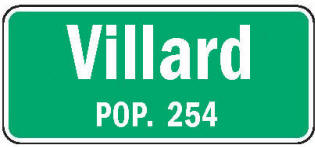 Villard Minnesota population sign