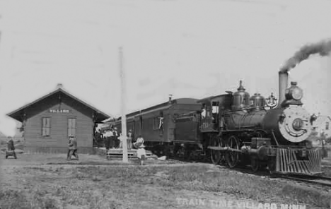 Railroad Depot, Villard Minnesota, 1909