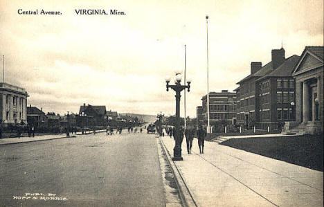 Central Avenue, Virginia Minnesota, 1912