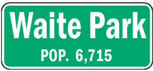 Waite Park Minnesota population sign