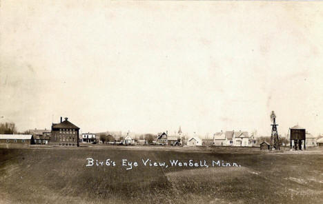 Birds Eye View, Wendell Minnesota, 1910's?