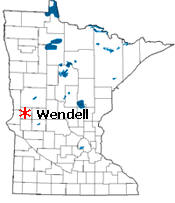 Location of Wendell Minnesota