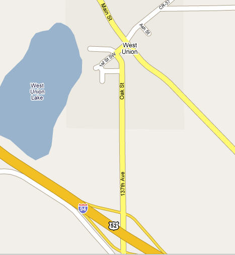 Map of West Union Minnesota