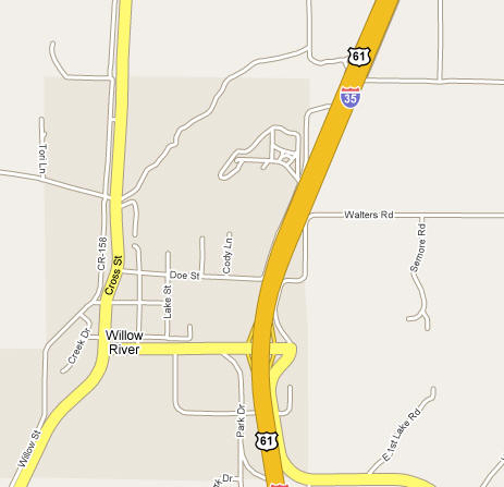 Map of Willow River Minnesota
