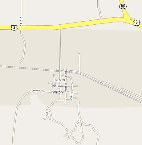 Street Map of Wilton Minnesota