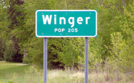 Winger Minnesota Population Sign