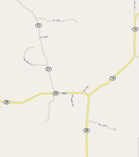 Map of the Wirt Minnesota area