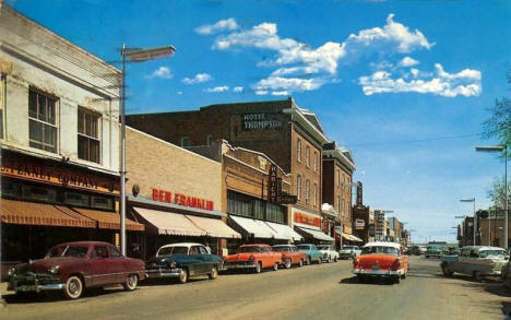 Street scene, Worthington Minnesota, 1950's