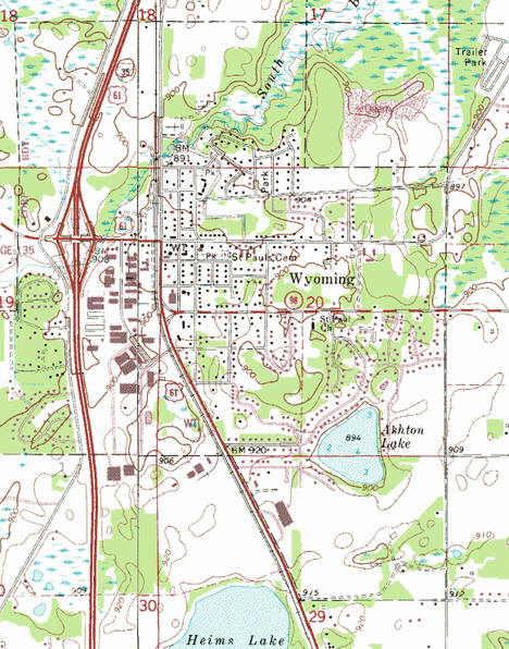 Topographical Map Of Wyoming. Topographic map of the Wyoming