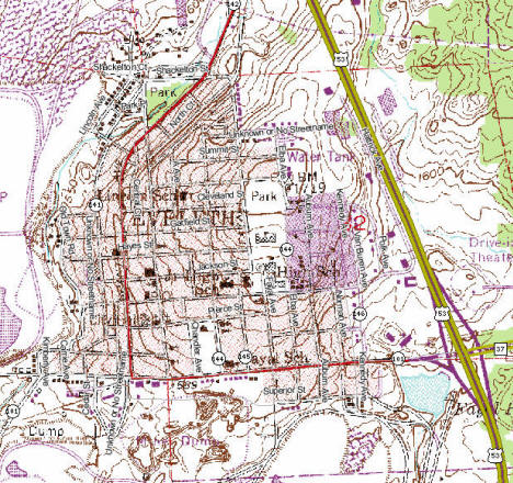 Topographic Map of Eveleth Minnesota