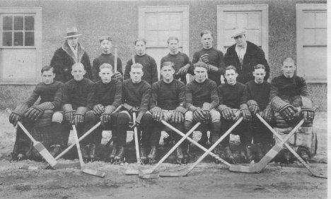 Cliff Thompson High School Championship Hockey Team in 1926-1927 - Eveleth Minnesota