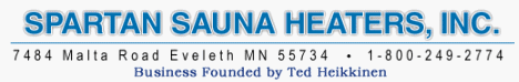 Spartan Sauna Heaters in Gilbert - Eveleth Minnesota