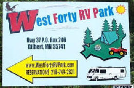 West Forty RV Park in Gilbert Minnesota