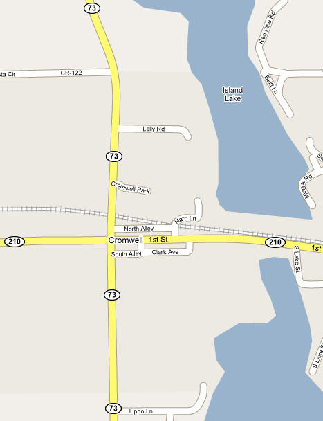 Map of Cromwell Minnesota