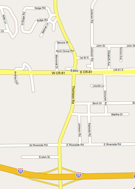 Map of Esko Minnesota