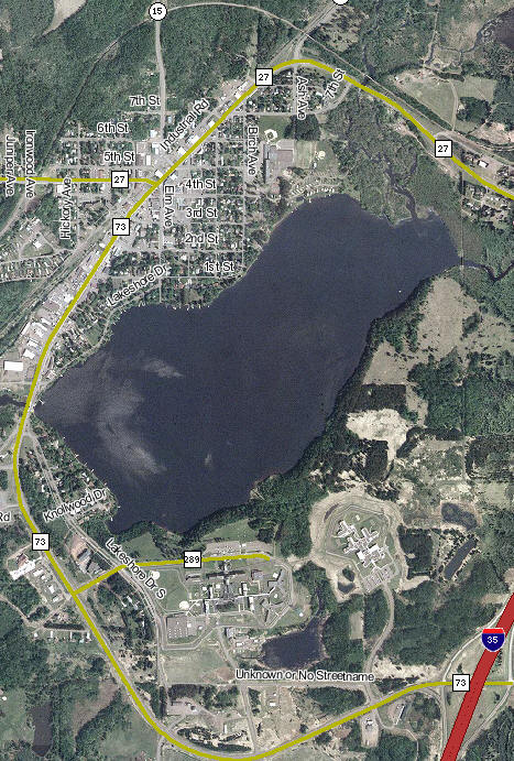 Aerial Photo of Moose Lake Minnesota
