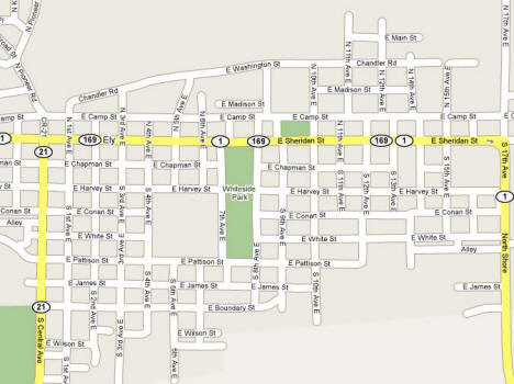 Street Map of Ely Minnesota