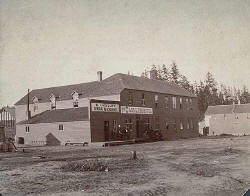 Hurley's General Merchandise and the Cass Lake Hotel, Cass Lake.