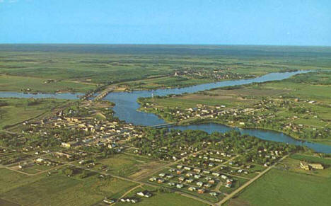 Aerial view of Baudette, Minnesota.