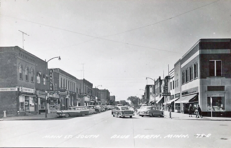 Main Street South, Blue Earth Minnesota, 1950's