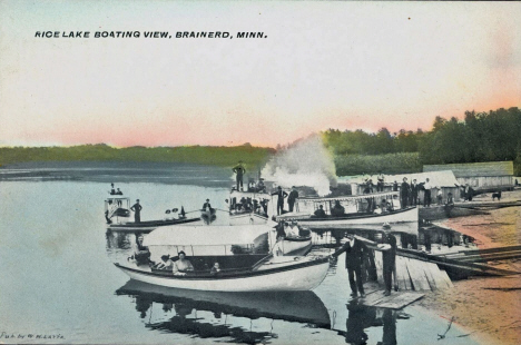 Rice Lake Boat Landing, Brainerd Minnesota, 1910's