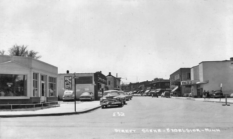 Street scene, Excelsior Minnesota, 1950's