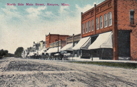 North side Main Street, Kenyon Minnesota, 1912