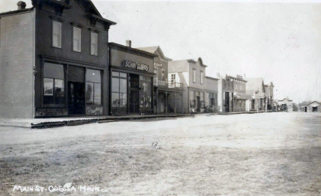 Main Street, Odessa Minnesota, 1908