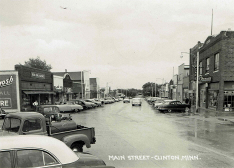 Main Street, Clinton Minnesota, 1950's
