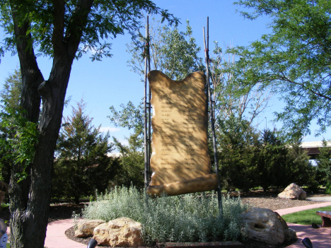 Memorial to the 38 Indians hanged, Mankato Minnesota, 2014