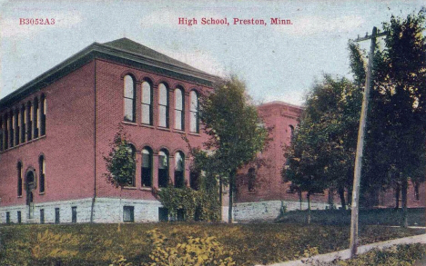 High School, Preston Minnesota, 1910's