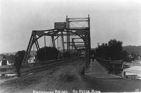 Broadway Bridge, St. Peter Minnesota, 1927