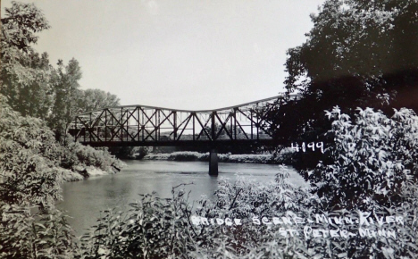 Highway Bridge over Mississippi River, St. Peter Minnesota, 1950's