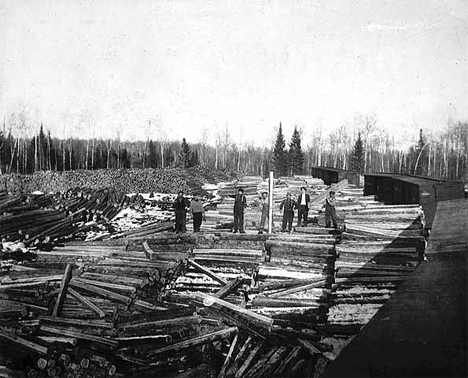 Marcus Nelson's lumber yard, Tamarack Minnesota, 1910
