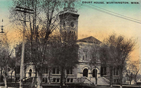 Nobles County Court House, Worthington Minnesota, 1916