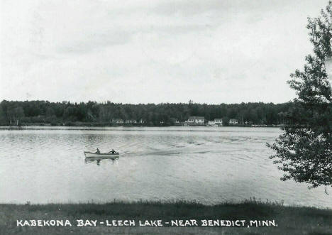 Kabekona Bay of Leech Lake near Benedict Minnesota, 1950's