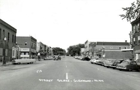 Street scene, Glenwood Minnesota, 1953