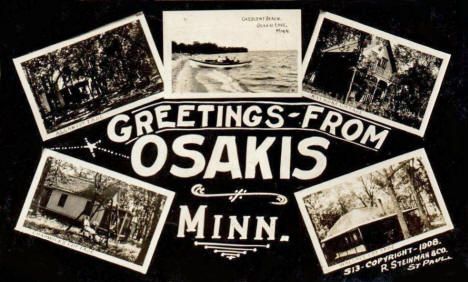 Greetings from Osakis Minnesota, 1908