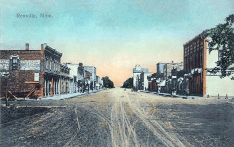 Street scene, Renville Minnesota, 1909
