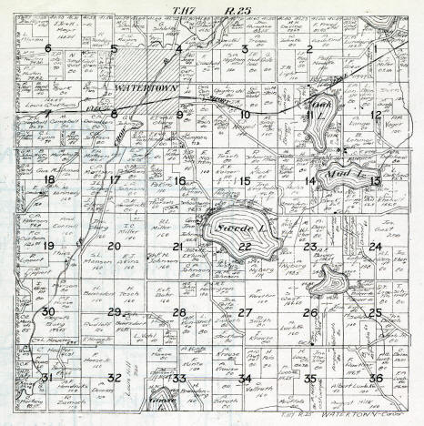 Plat map, Watertown Township, Carver County Minnesota, 1916