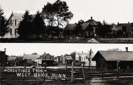 Multiple scenes, West Union Minnesota, 1910's