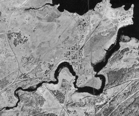 Aerial view, Winton Minnesota, 1948
