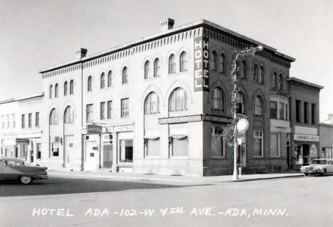 Hotel Ada, 102 W 4th Avenue, Ada, Minnesota, 1966